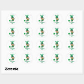 Rond Happy St Patrick's Day Round Sticker (Feuille)