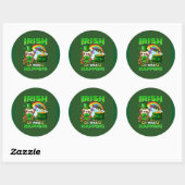 Rond Happy St. Patrick's Day Sloth sticker (Feuille)