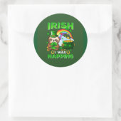 Rond Happy St. Patrick's Day Sloth sticker (Sac)