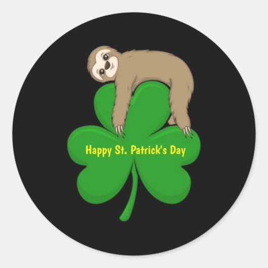 Rond Happy St. Patrick's Day sticker (Devant)