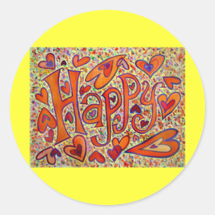 Rond Happy Sticker