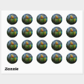 Rond Happy Sticker de Pâques (Feuille)
