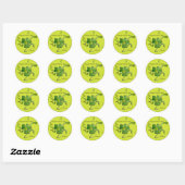 Rond Happy Sticker Shamrock de la Saint-Patrick (Feuille)