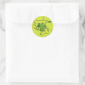 Rond Happy Sticker Shamrock de la Saint-Patrick (Sac)