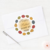 Rond Happy Sukkot Holiday Sticker (Enveloppe)