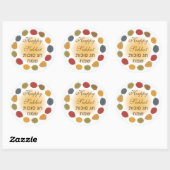 Rond Happy Sukkot Holiday Sticker (Feuille)
