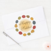 Rond Happy Sukkot Holiday Sticker (Enveloppe)
