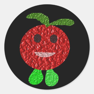 Rond Happy Tomato Sticker