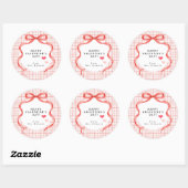 Rond Happy Valentine’s Day Personalized Teacher Sticker (Feuille)