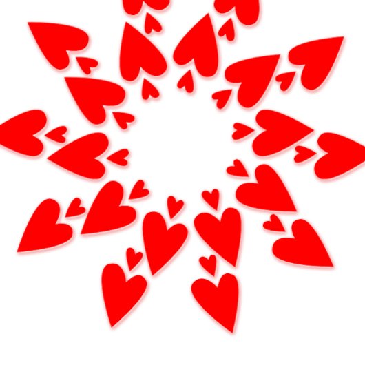 Rond Happy Valentine’s Star Hearts Round Sticker