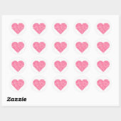 Rond Happy Valentine's Sticker - Coeur rose (Feuille)