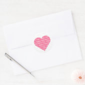 Rond Happy Valentine's Sticker - Coeur rose (Enveloppe)