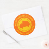 Rond Hashtag Vanlife Sticker (Enveloppe)