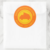 Rond Hashtag Vanlife Sticker (Sac)