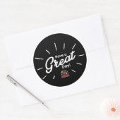 Rond Have A Great Day Sticker (Black) (Enveloppe)