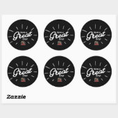 Rond Have A Great Day Sticker (Black) (Feuille)