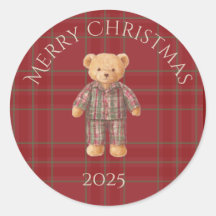 Heritage Holiday Bear Sticker