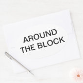 Rond het Blok Ovale Sticker (Envelop)