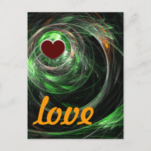 Rond het Briefkaart van de Groene Liefde Wereld