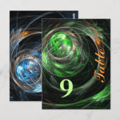 Rond het Briefkaart van het Groene Aantal van de W (Voorkant / Achterkant)