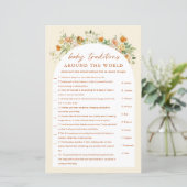 Rond het World Spring Floral Baby shower Game (Staand voorkant)