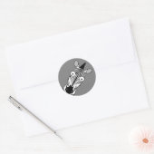 ROND HEUREUX STICKER ZEBRA (Enveloppe)