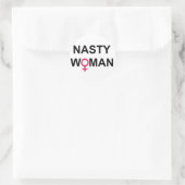 Rond Hillary 2016 Nasty Woman sticker (Sac)