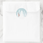 Rond Hiver Onederland Premier Anniversaire Sticker Cerf (Sac)