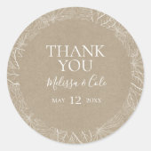 Rond Hiver rustique | Sticker Merci Kraft (Devant)