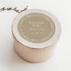 Rond Hiver rustique   Sticker Merci Kraft