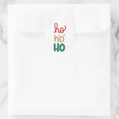 Rond Ho Ho Ho sticker vinyle de Noël (Sac)