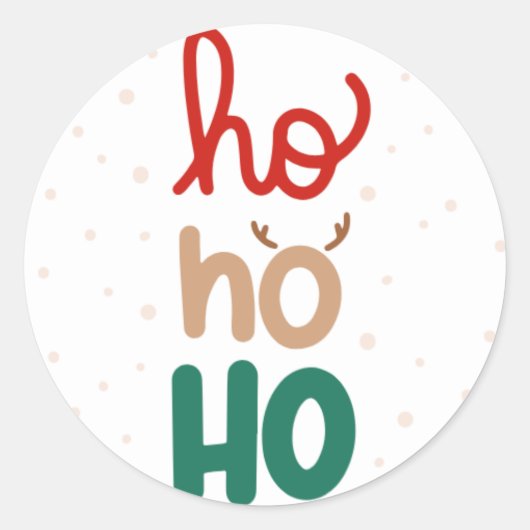 Rond Ho Ho Ho sticker vinyle de Noël (Devant)