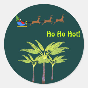 Rond Ho Ho Hot Père Noël Sticker