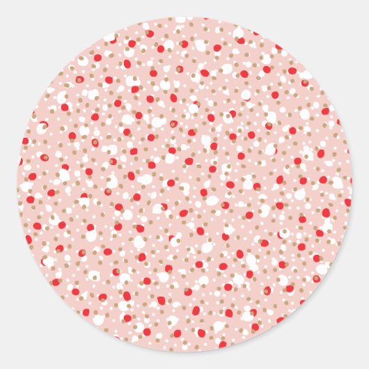 Rond Holiday Sprinkles Pastel Pink Sticker (Devant)