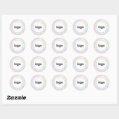 Rond Holographique Ajouter Logo Classic Round Sticker (Feuille)