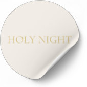 Rond HOLY NIGHT Cream Christmas Sticker #2