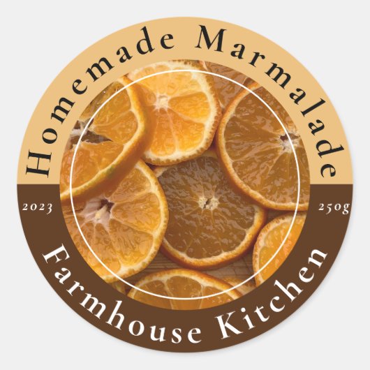 Rond Homemade Customizable Marmalade Jam Sticker (Devant)