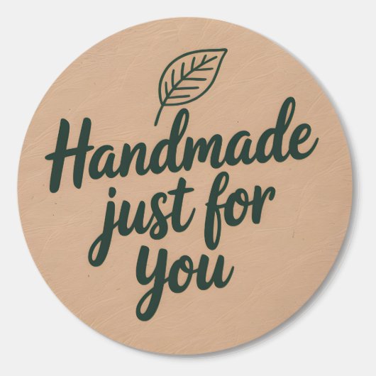 Rond Homemade Just for You Sticker – Minimal  (Devant)