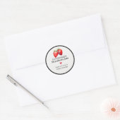 Rond Homemade Strawberry Jam Label | Custom Sticker (Enveloppe)