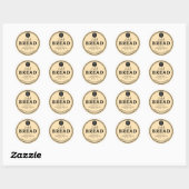 Rond Honey Yellow Bakery Sourdough Bread Label Sticker (Feuille)