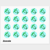 Rond Honu Petroglyph Hawaïen - Sticker (Feuille)