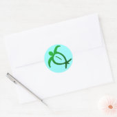 Rond Honu Petroglyph Hawaïen - Sticker (Enveloppe)