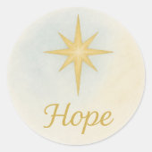 Rond “Hope” Watercolor Christmas Sticker (Devant)