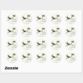 Rond Hummingbirds n Swirls - Sticker Mariage ou phoque (Feuille)