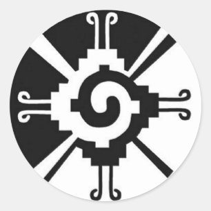 Rond Hunab Ku - Papillon galactique maya - Sticker
