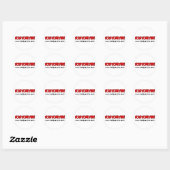 Rond HYF ! Sticker blanc (Feuille)