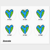 Rond I <3 Mon Sticker Planète (Feuille)