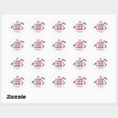 Rond I Cook With Wine Funny Sticker - Wine Lover Gift (Feuille)