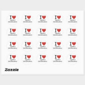 Rond I ❤️ Love Applied Mathematics STICKER (Feuille)