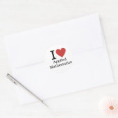 Rond I ❤️ Love Applied Mathematics STICKER (Enveloppe)